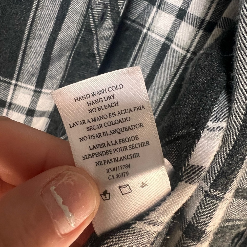 Rails Flannel Ellson Button Down Plaid Black Whit… - image 7